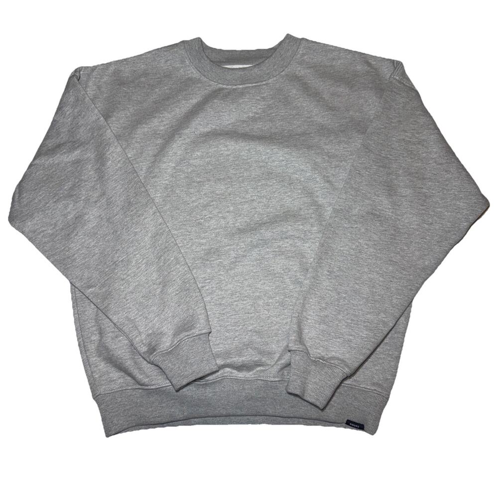 Hours Black Heavy Crewneck Sweatshirt Size Medium Gray